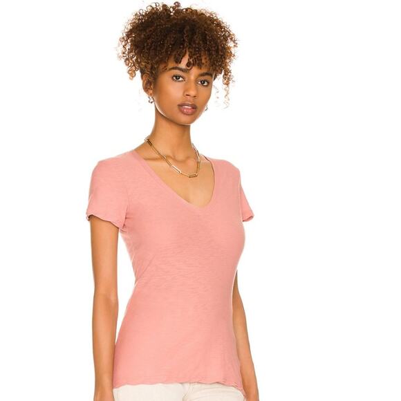 James Perse Reverse Binding Tee in Old Rose NWT - Picture 2 of 3